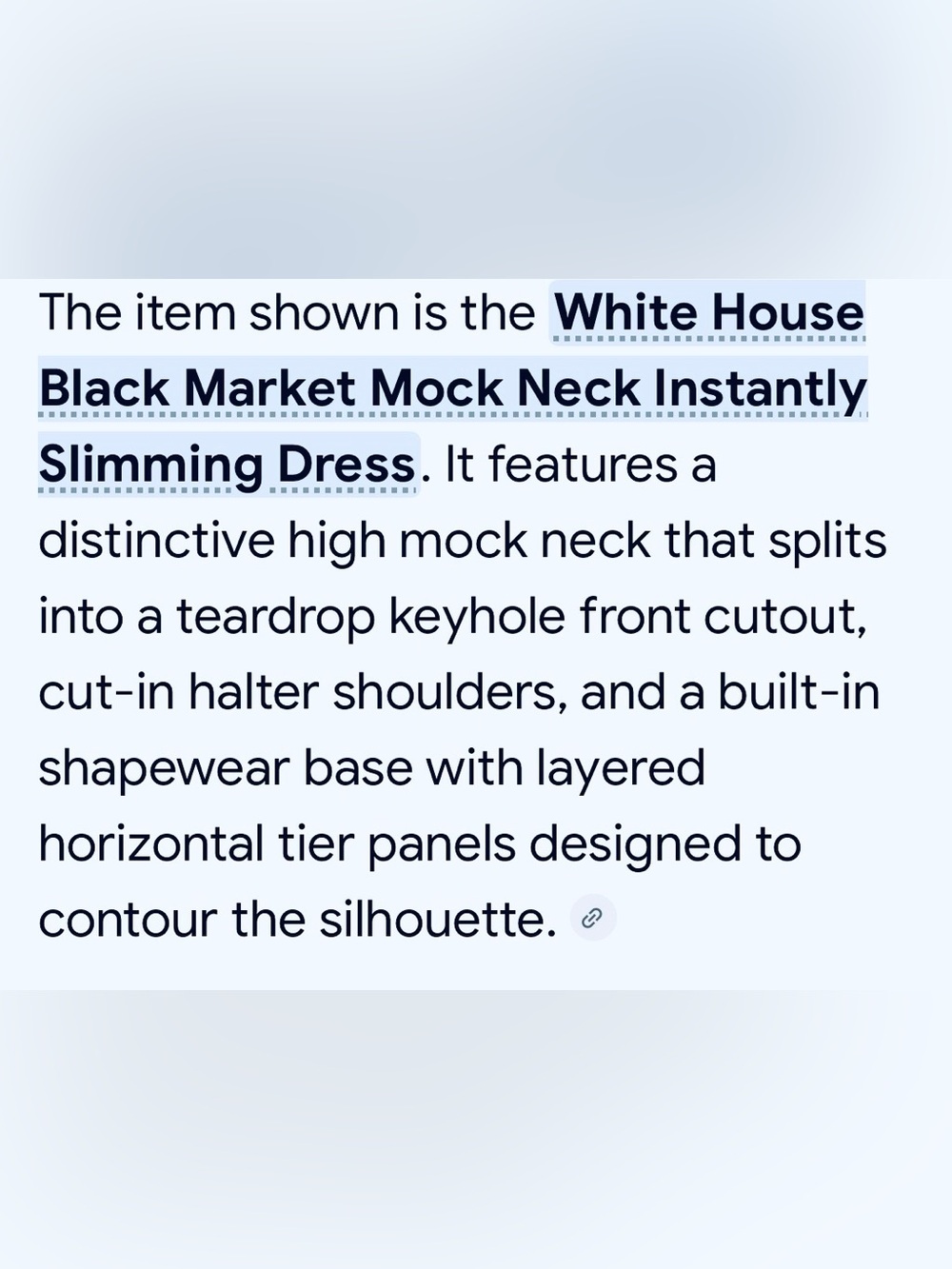 WHBM instantly Slimming Black Sleeveless Mini Dress with Keyhole Neck, Zipper - Picture 11 of 14
